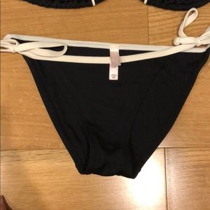 Victoria's Secret Black/White Bikini Bottom - Size XS